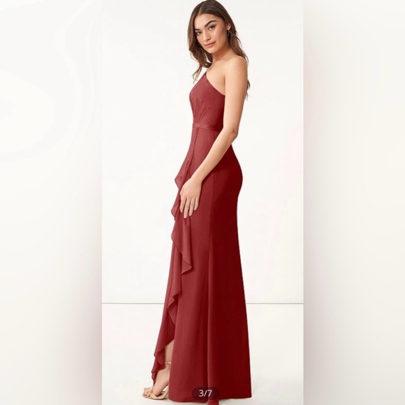 Azazie Liza - Rust Bridesmaid dress - Picture 2 of 8